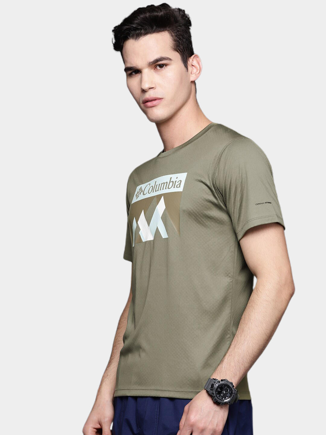 Columbia Men Green Zero Rules Short Sleeve Graphic T-Shirt