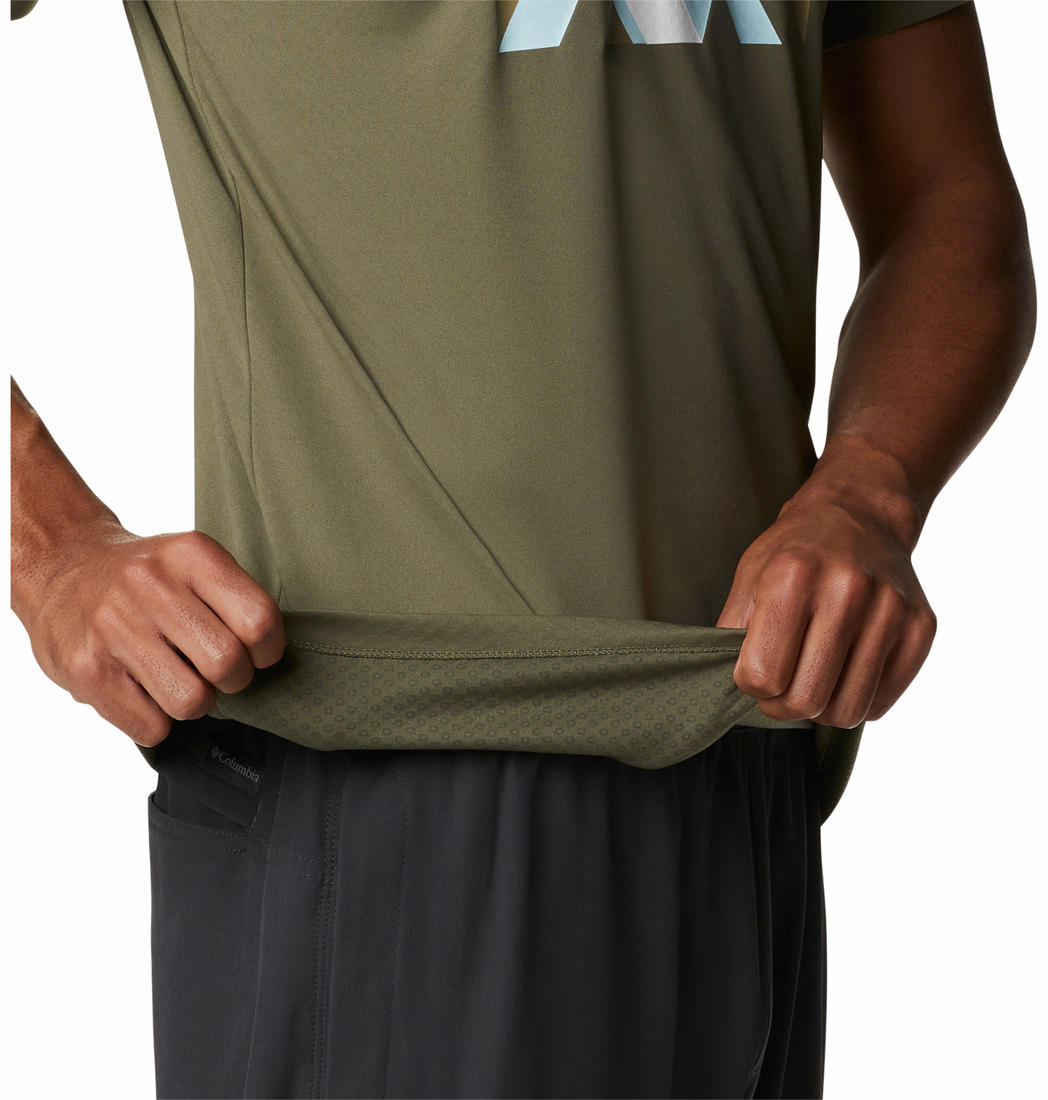 Columbia Men Green Zero Rules Short Sleeve Graphic T-Shirt