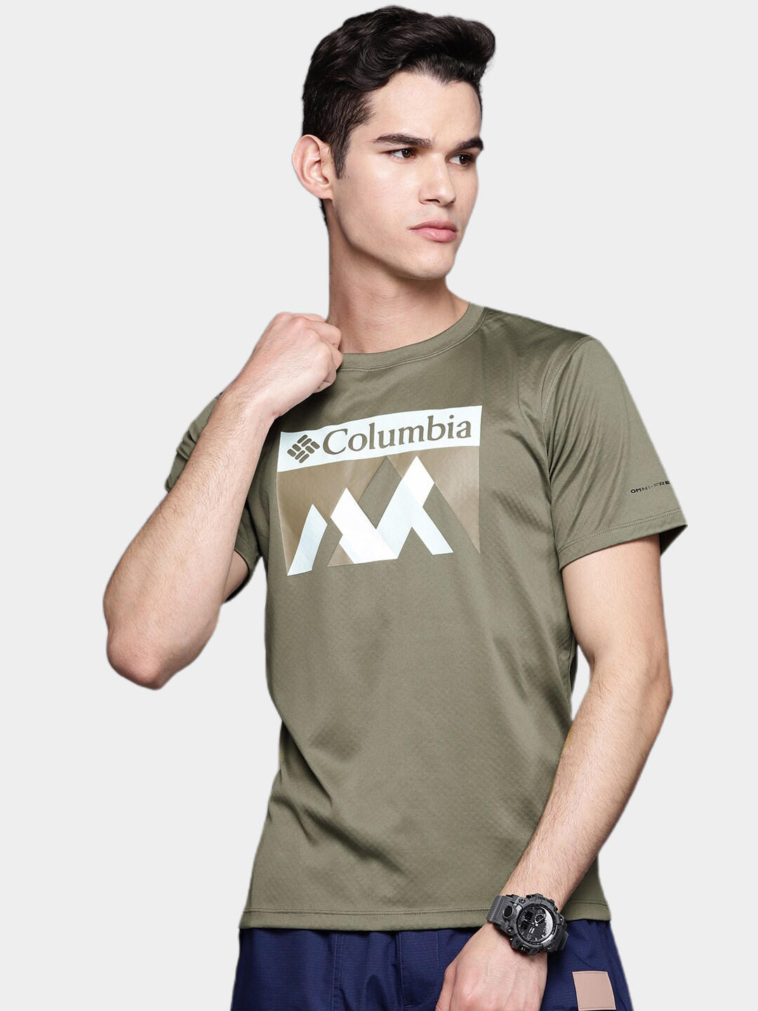 Columbia Men Green Zero Rules Short Sleeve Graphic T-Shirt