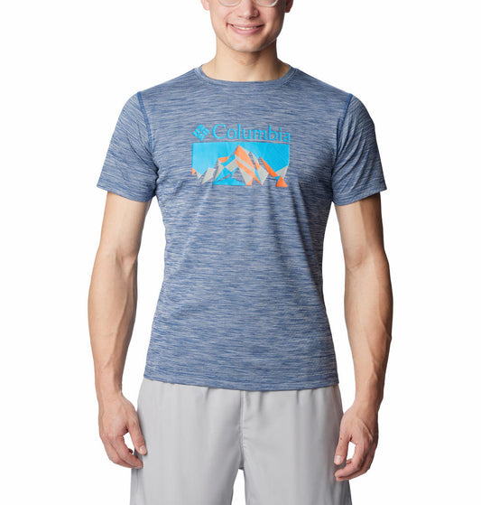 Columbia Men Blue Zero Rules Short Sleeve Graphic T-Shirt