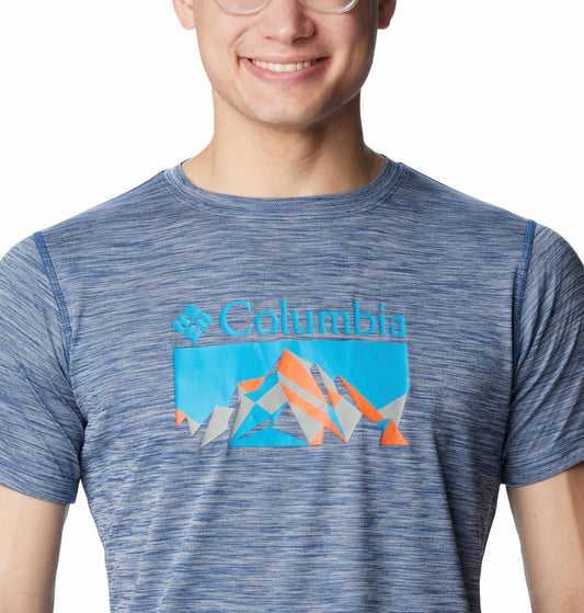 Columbia Men Blue Zero Rules Short Sleeve Graphic T-Shirt