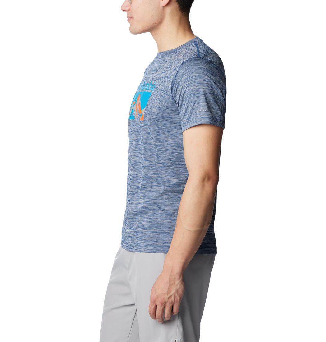Columbia Men Blue Zero Rules Short Sleeve Graphic T-Shirt