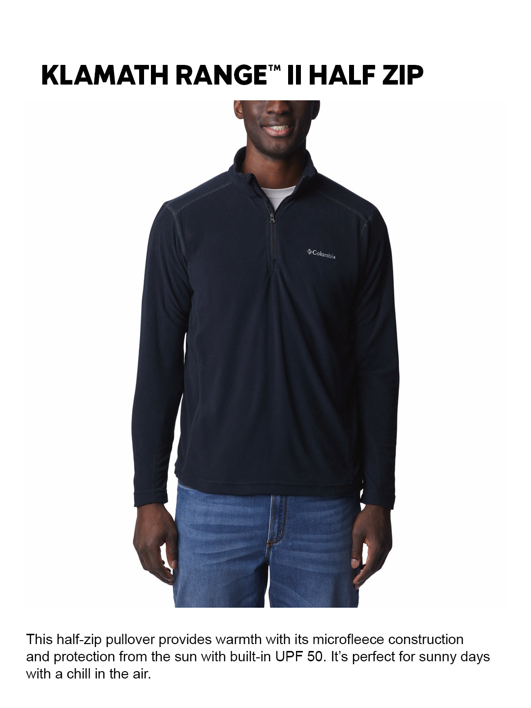 Columbia Men Black Klamath Range II Fleece Jacket