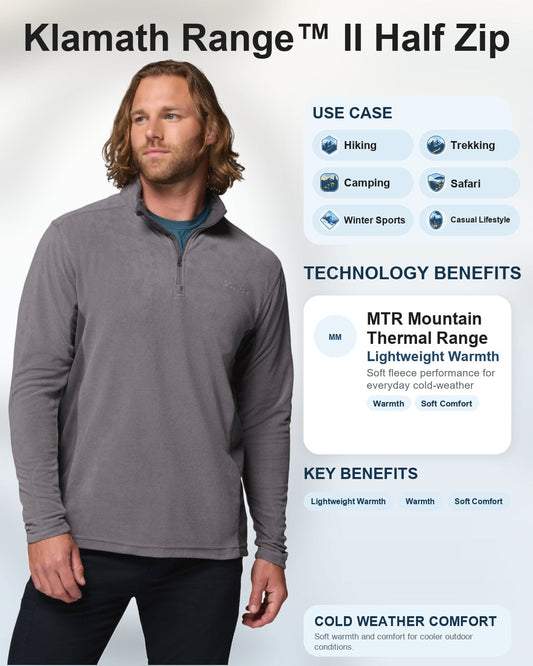 men grey mtr klamath range ii pullover