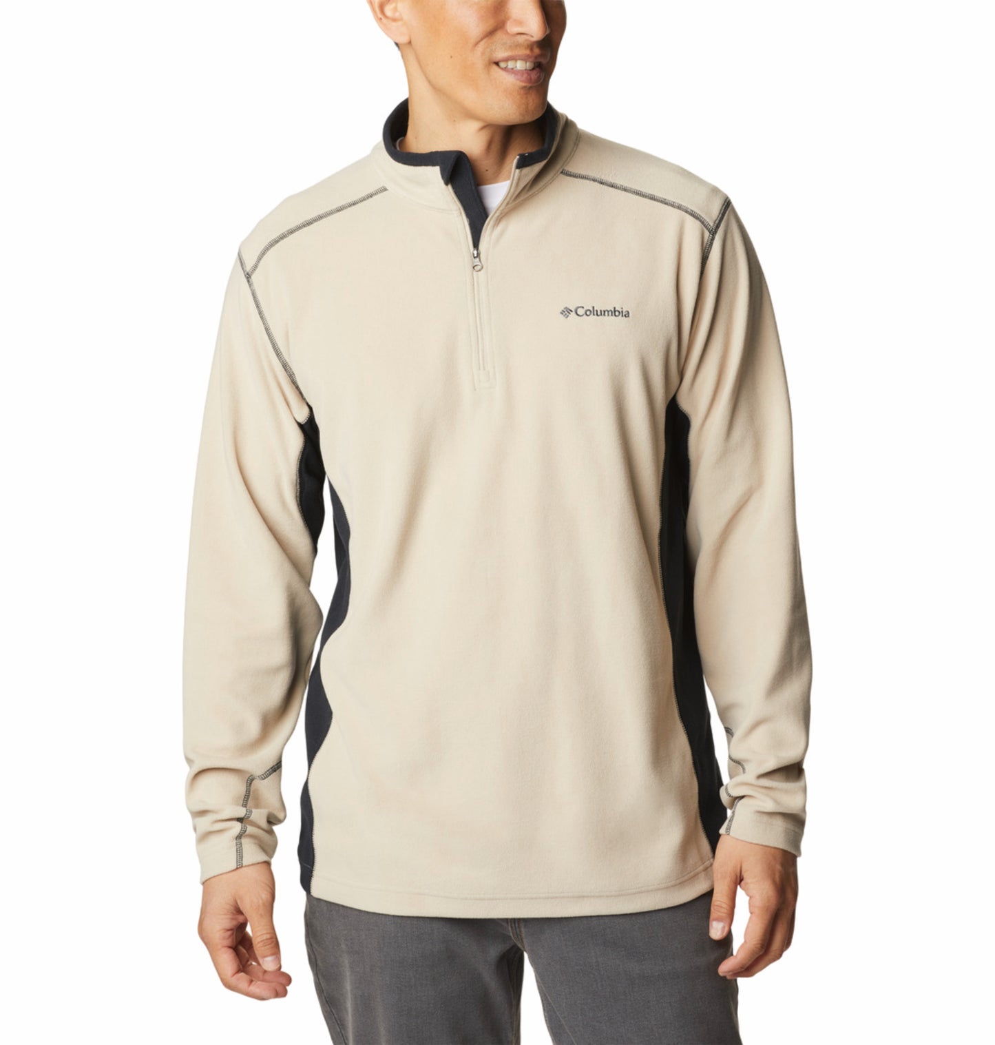 Columbia Men Beige Klamath Range II Fleece Jacket