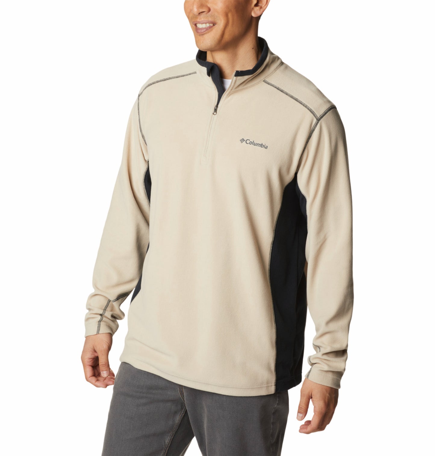 Columbia Men Beige Klamath Range II Fleece Jacket