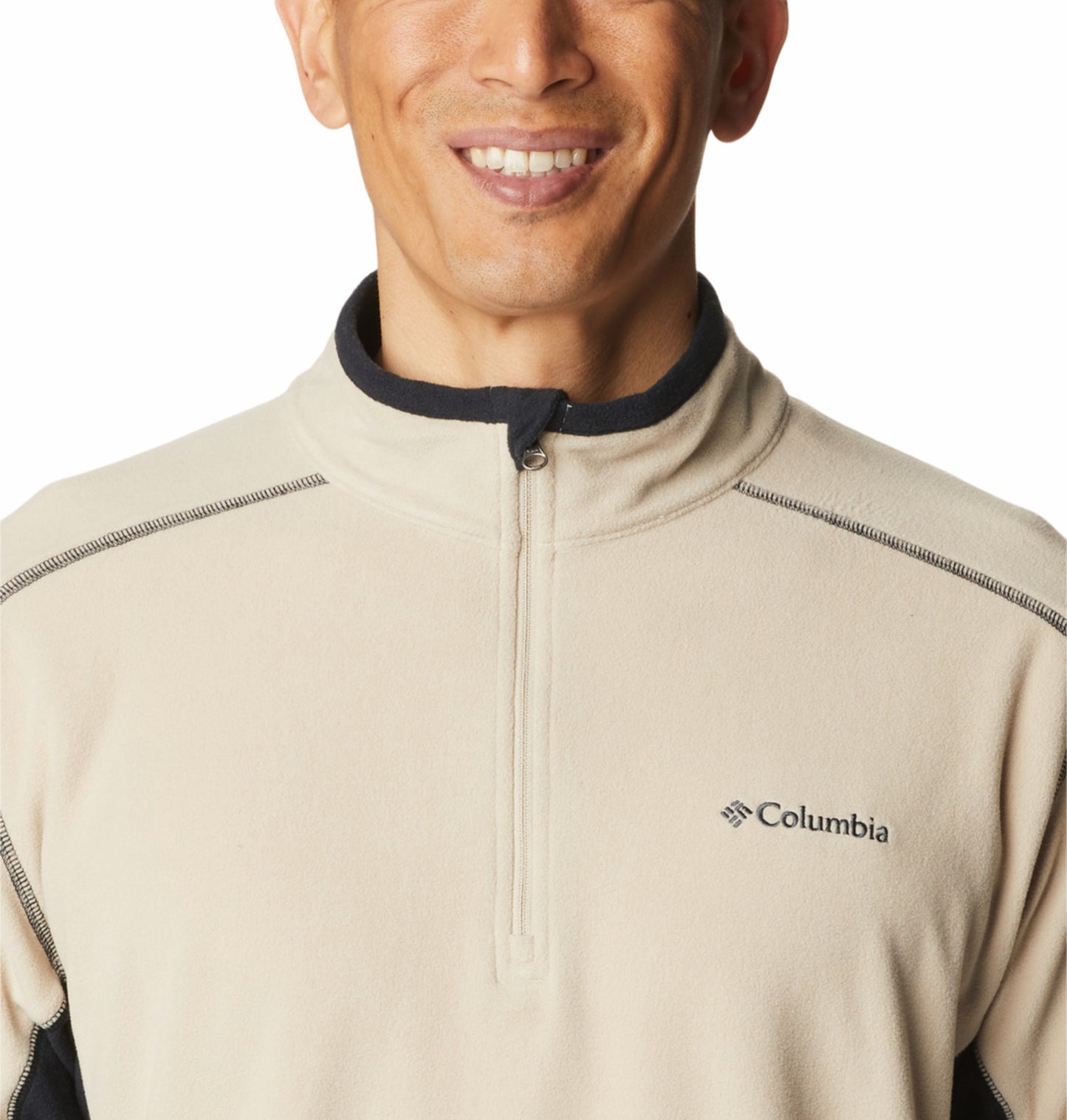 Columbia Men Beige Klamath Range II Fleece Jacket