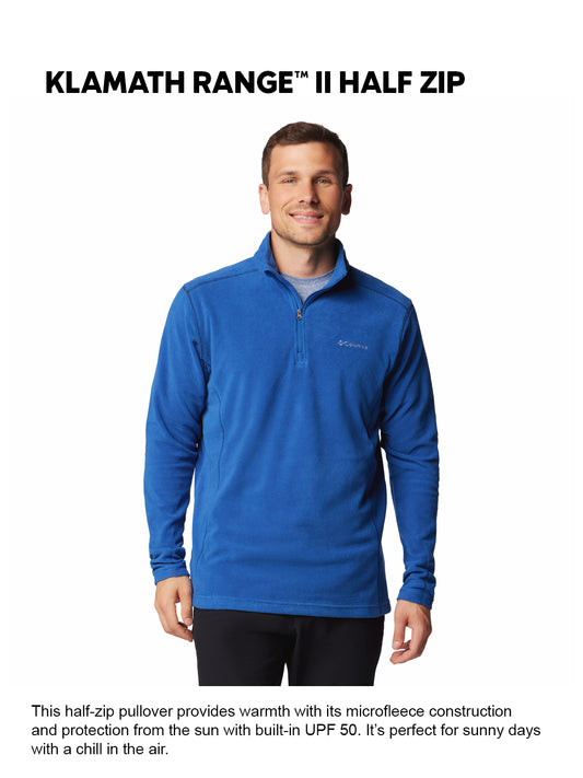 Columbia Men Navy Blue Klamath Range II Fleece Jacket