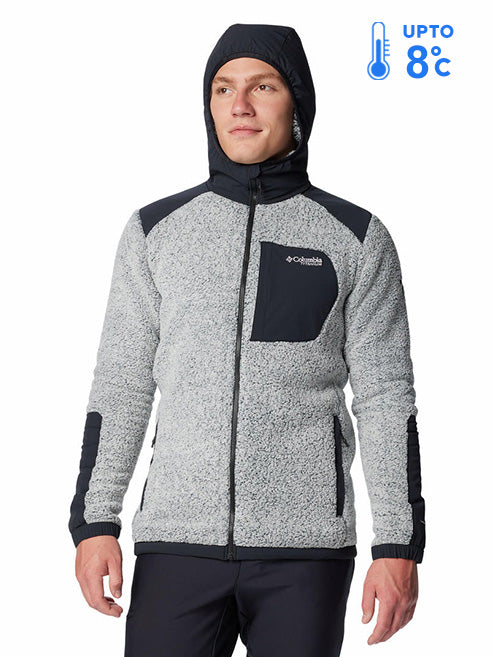 Columbia Men White Omni-Heat Arctic Sherpa Fleece Jacket