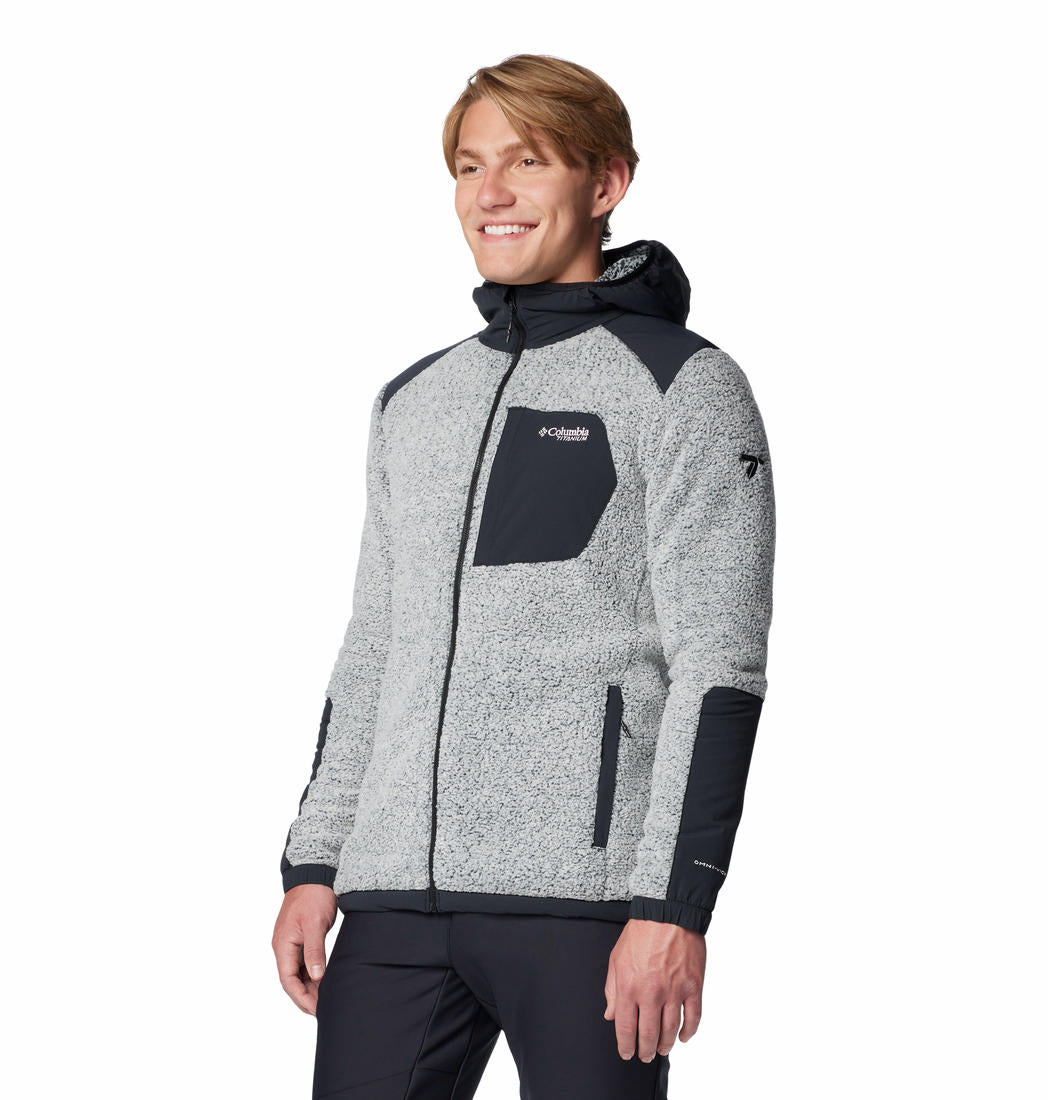 Columbia Mens White Arctic Crest Sherpa Full Zip Jacket