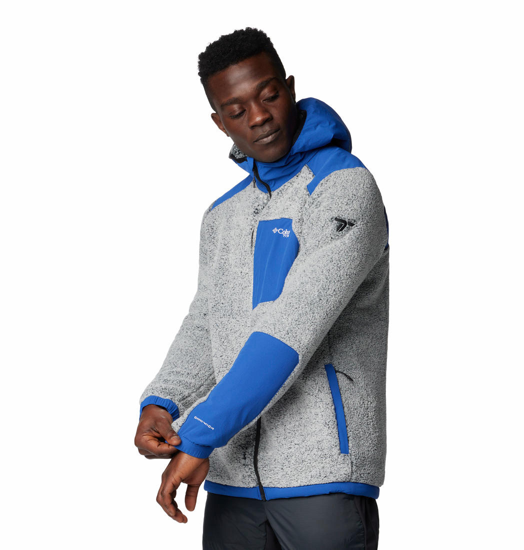 Columbia Mens Blue Arctic Crest Sherpa Full Zip Jacket