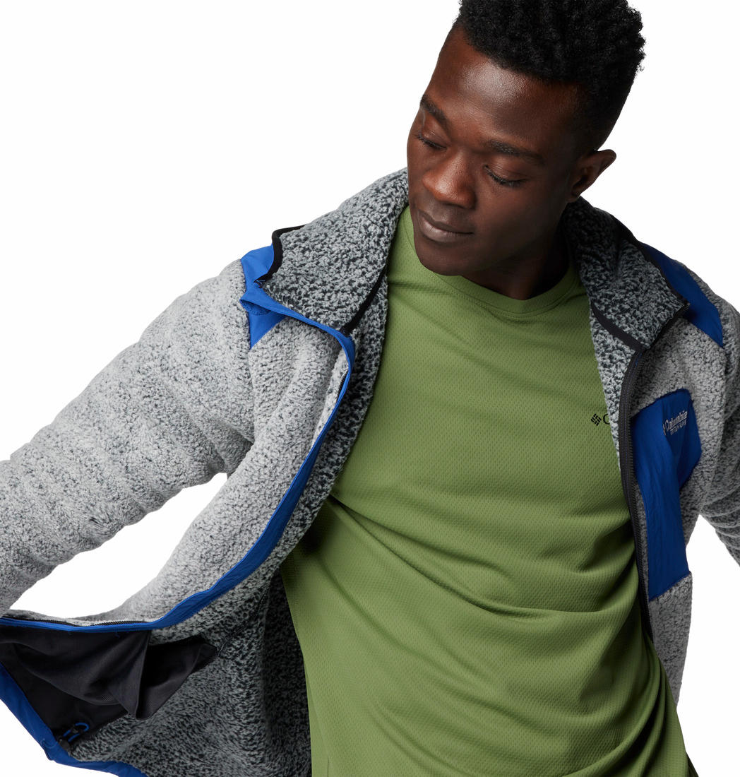 Columbia Mens Blue Arctic Crest Sherpa Full Zip Jacket