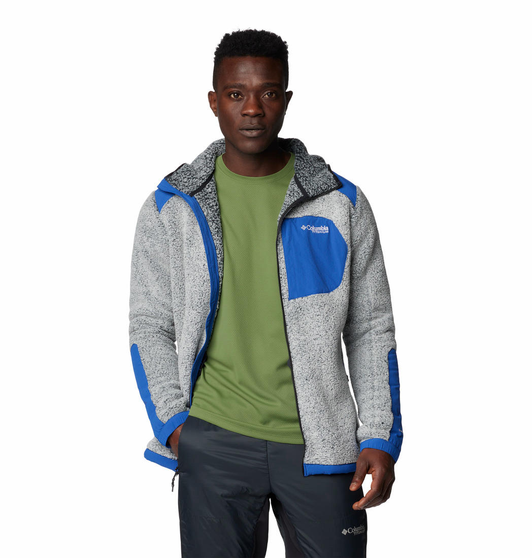 Columbia Mens Blue Arctic Crest Sherpa Full Zip Jacket