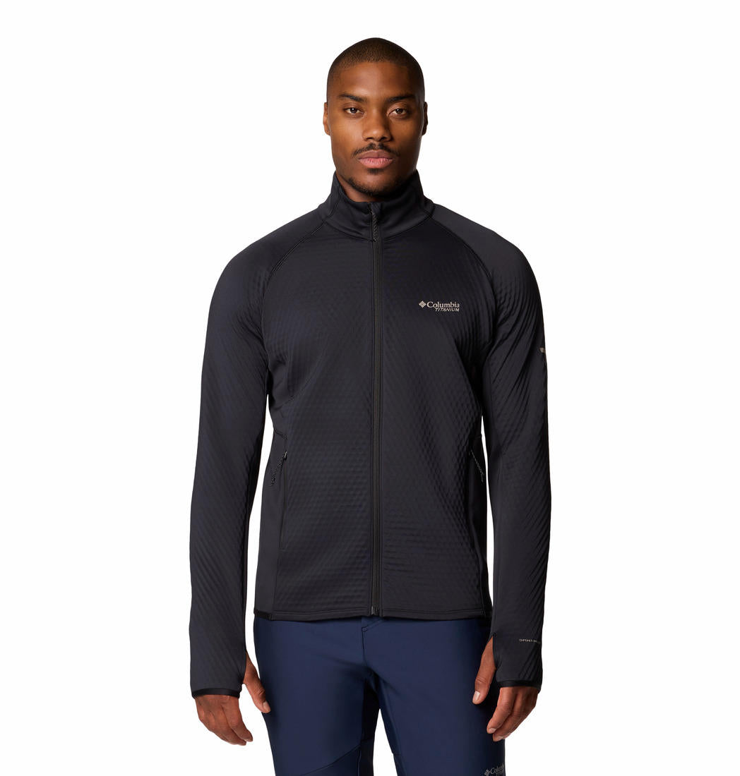 Columbia Mens Black Crystal Leaf Omni-Heat Helix Full Zip