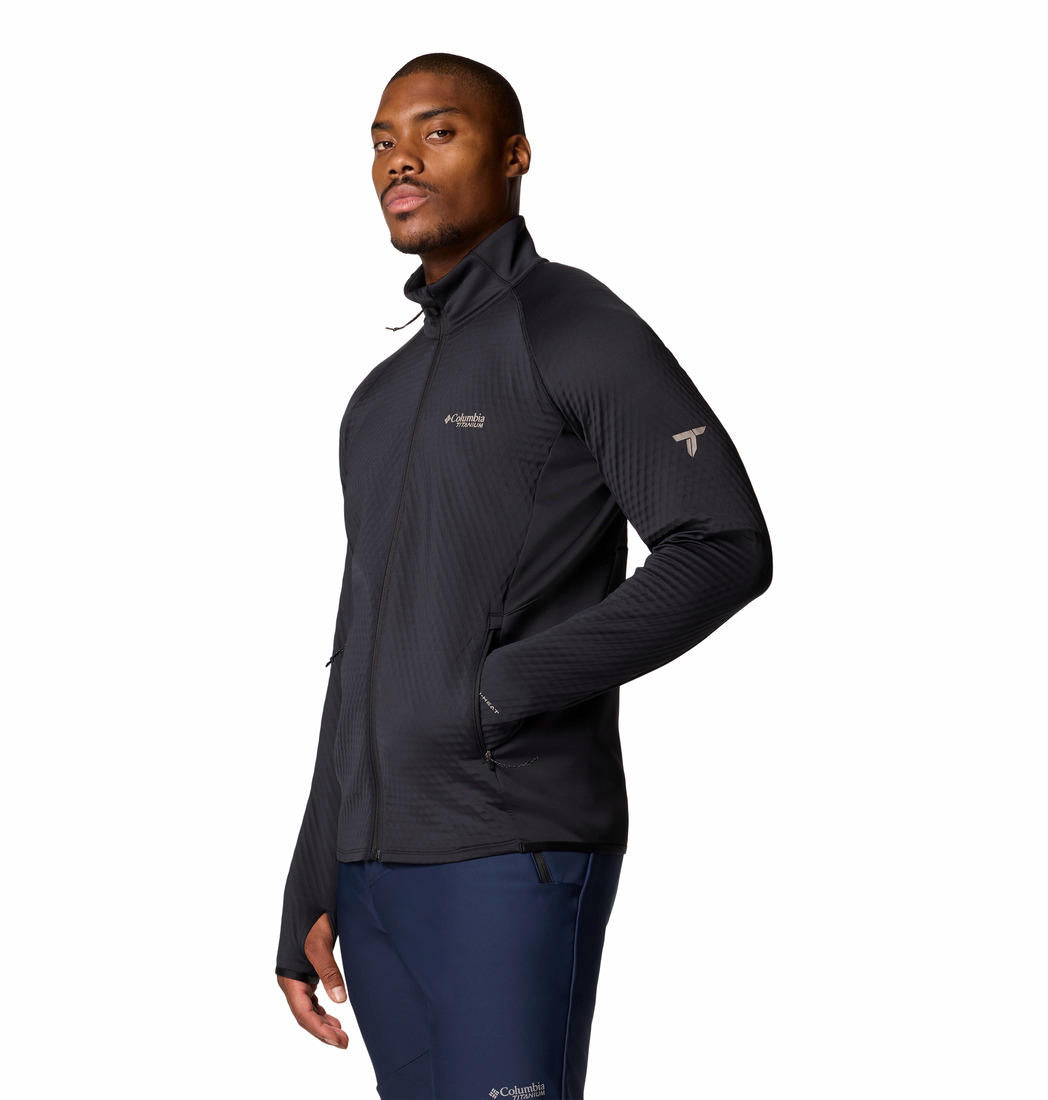 Columbia Mens Black Crystal Leaf Omni-Heat Helix Full Zip