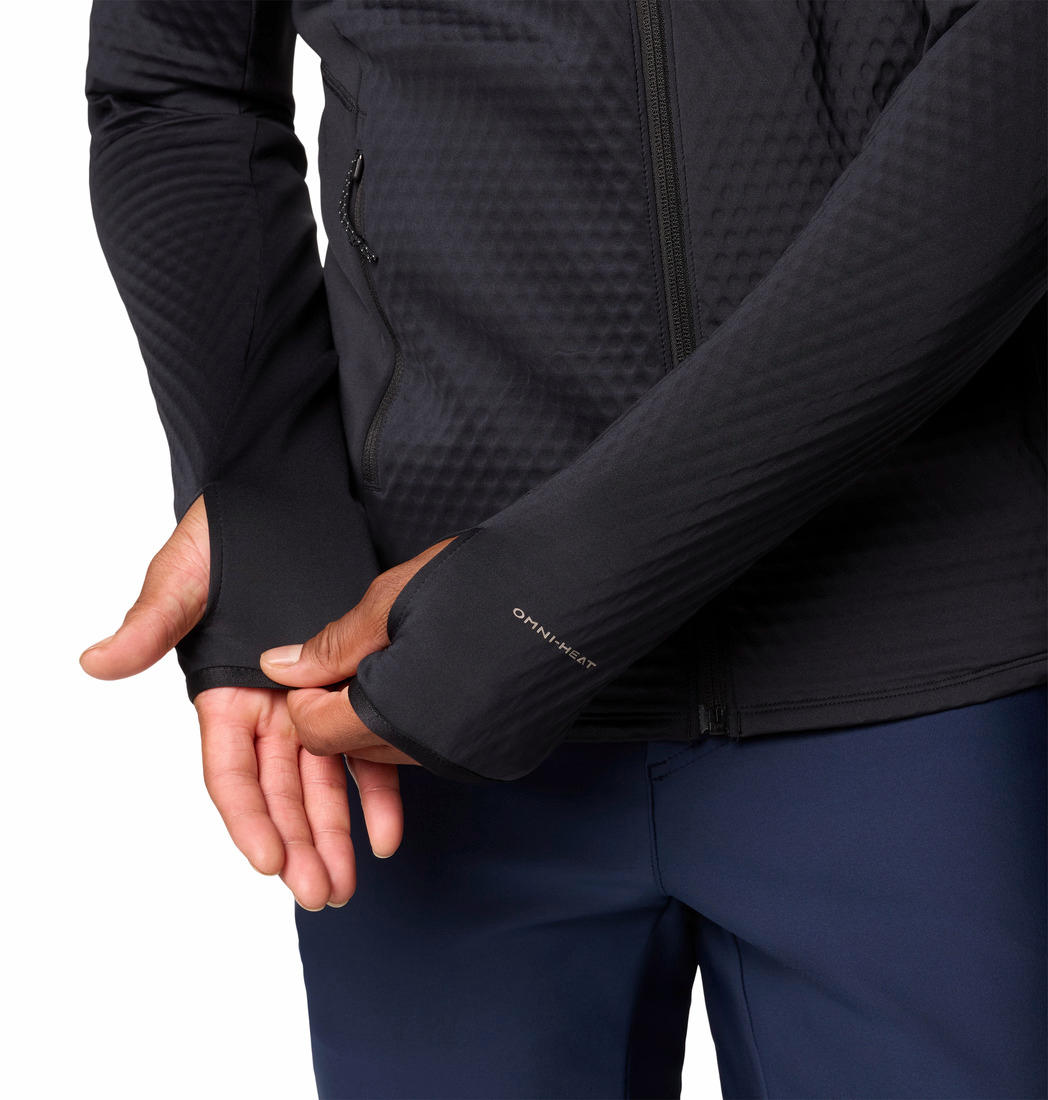 Columbia Mens Black Crystal Leaf Omni-Heat Helix Full Zip