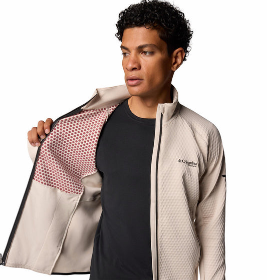 Columbia Mens Brown Crystal Leaf Omni-Heat Helix Full Zip Jacket