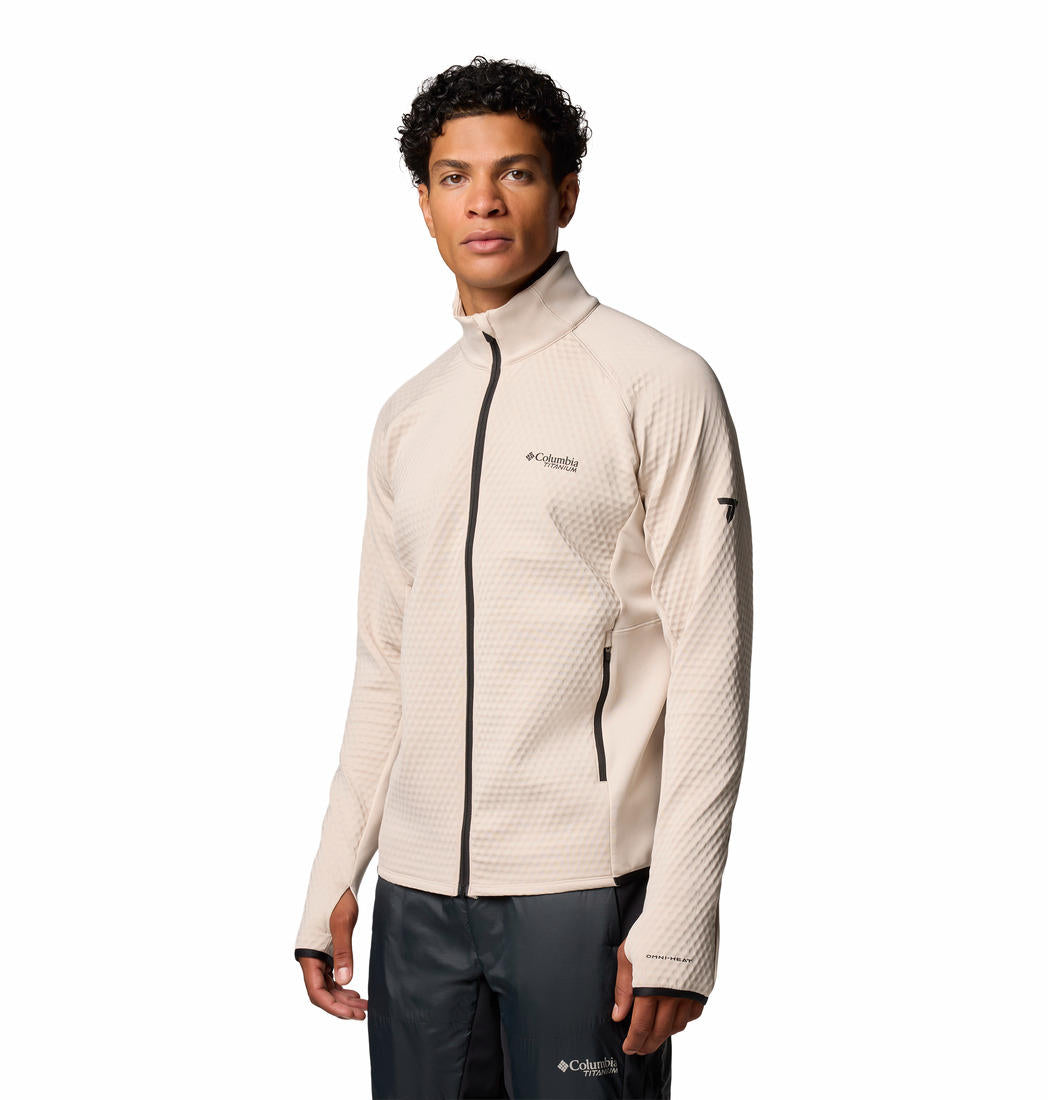 Columbia Mens Brown Crystal Leaf Omni-Heat Helix Full Zip Jacket