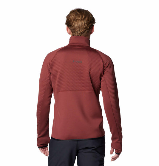 Columbia Mens Red Crystal Leaf Omni-Heat Helix Full Zip Jacket