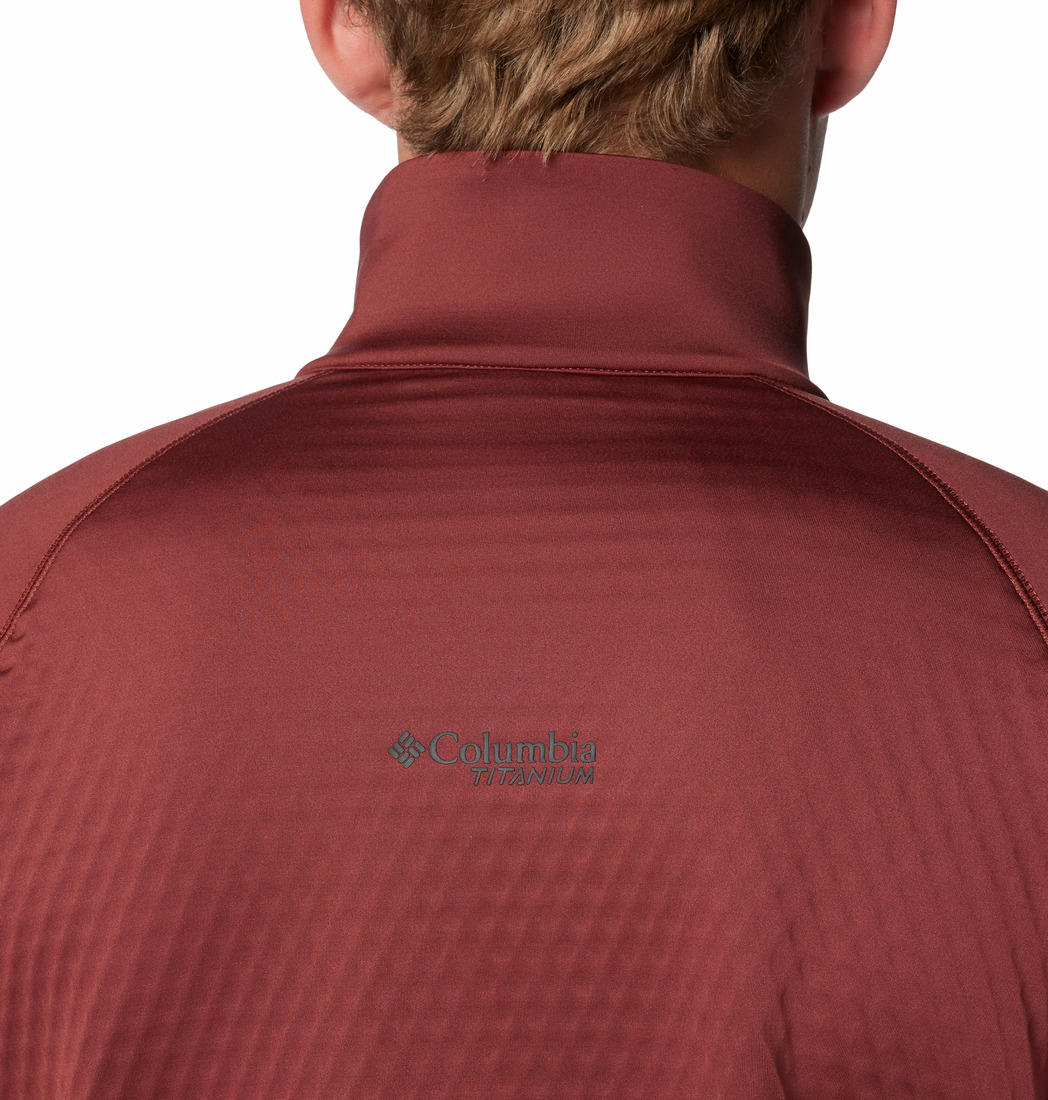 Columbia Mens Red Crystal Leaf Omni-Heat Helix Full Zip Jacket