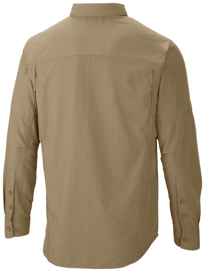Columbia Men Brown Silver Ridge Long Sleeve Shirt (Sun Protection)