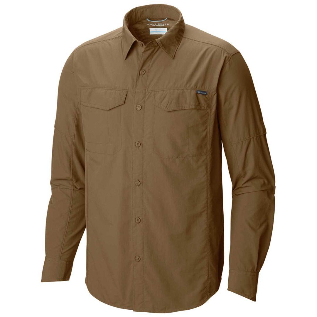 Columbia Men Brown Silver Ridge Long Sleeve Shirt (Sun Protection)
