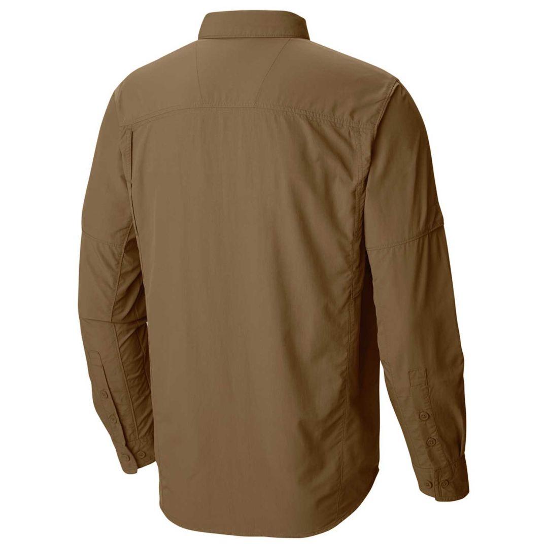 Columbia Men Brown Silver Ridge Long Sleeve Shirt (Sun Protection)