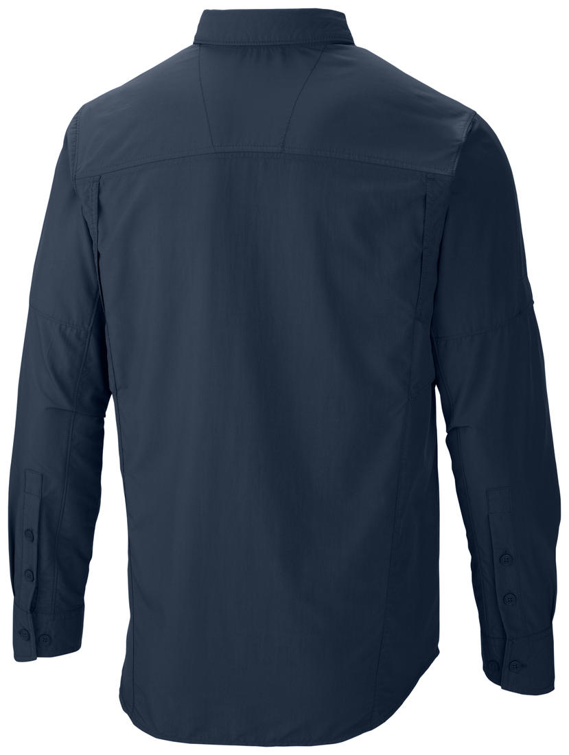Columbia Men Blue Silver Ridge Long Sleeve Shirt (Sun Protection)