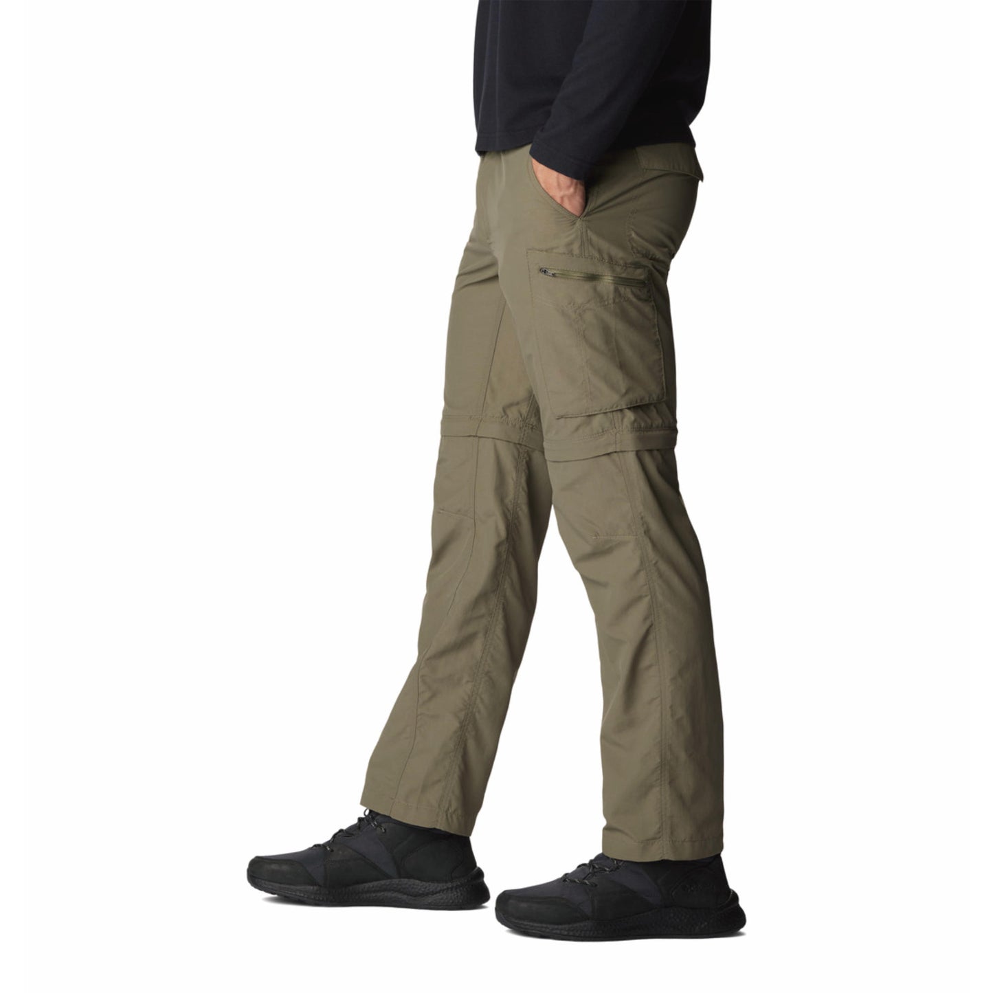 Columbia Men Green Omni-Shade Silver Ridge Convertible Pant (Sun Protection)