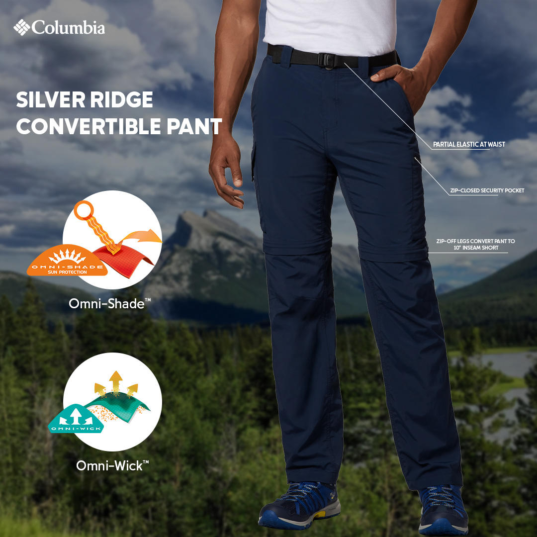 Columbia Men Blue Silver Ridge Convertible Pant