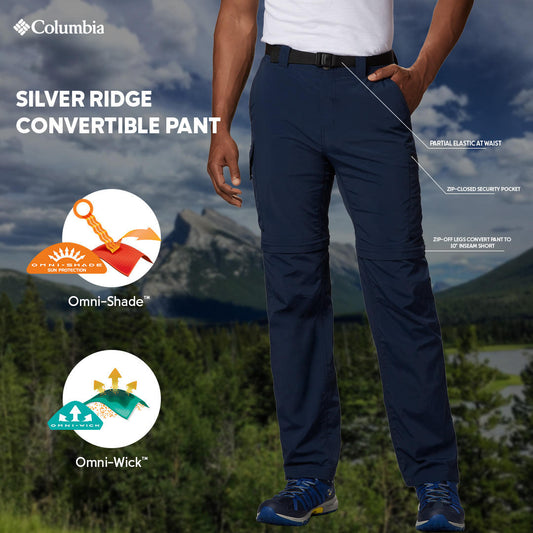 Columbia Men Blue Silver Ridge Convertible Pant