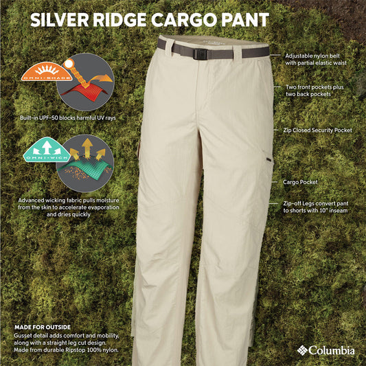 Columbia Men Beige Silver Ridge Cargo Pant