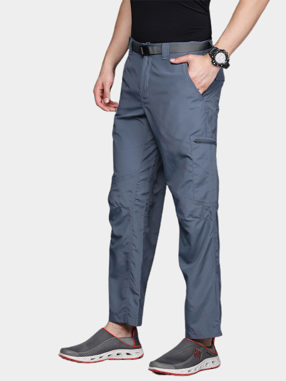 Columbia Men Navy Blue Silver Ridge Cargo Pant