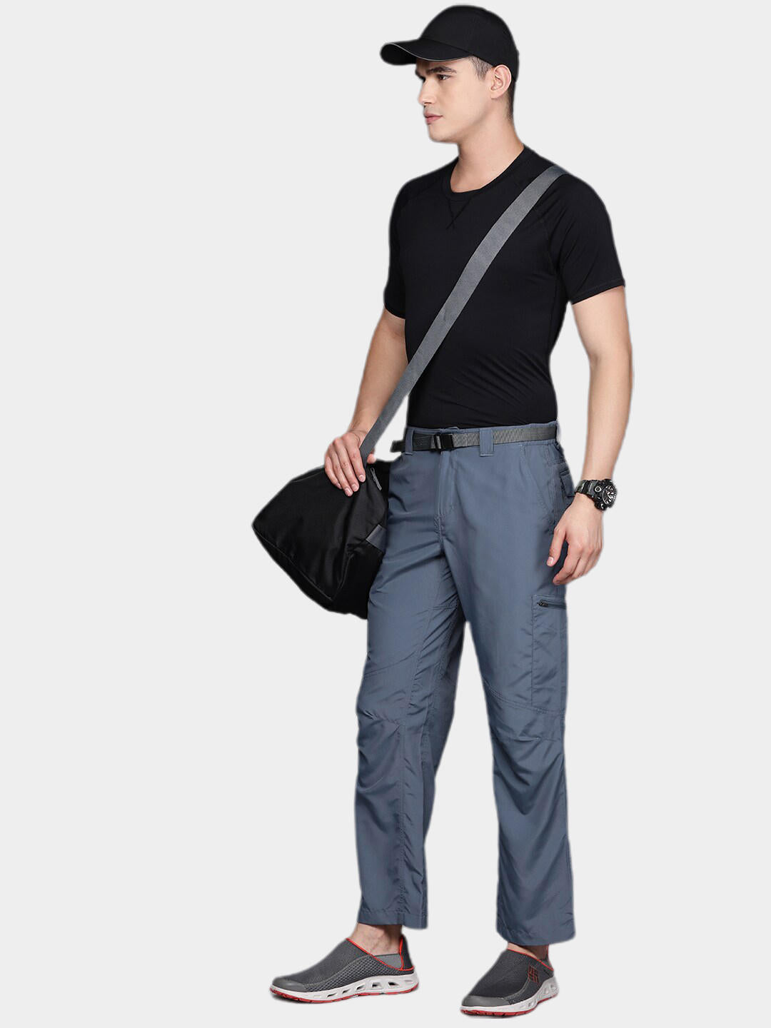 Columbia Men Navy Blue Silver Ridge Cargo Pant