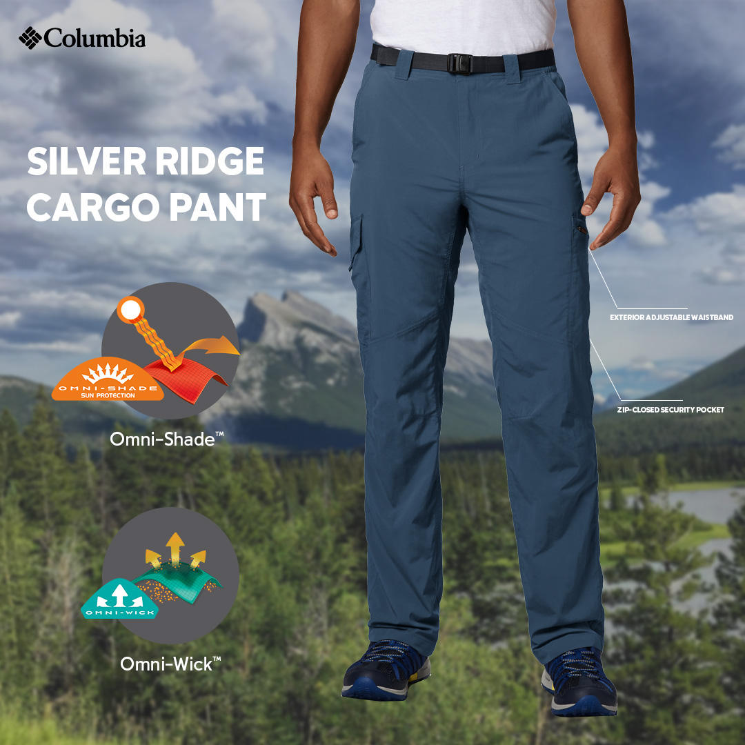 Columbia Men Navy Blue Silver Ridge Cargo Pant