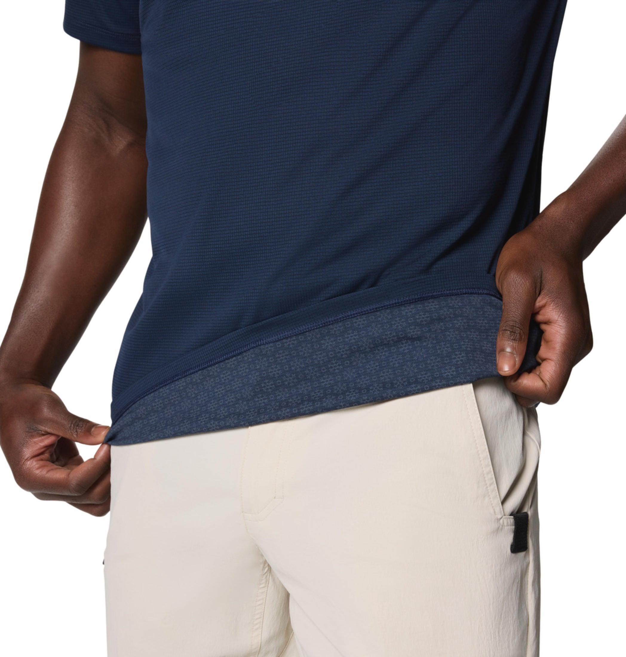 A Men Wearing Columbia Men Blue Cirque River Pro Polo (Sun Protection)