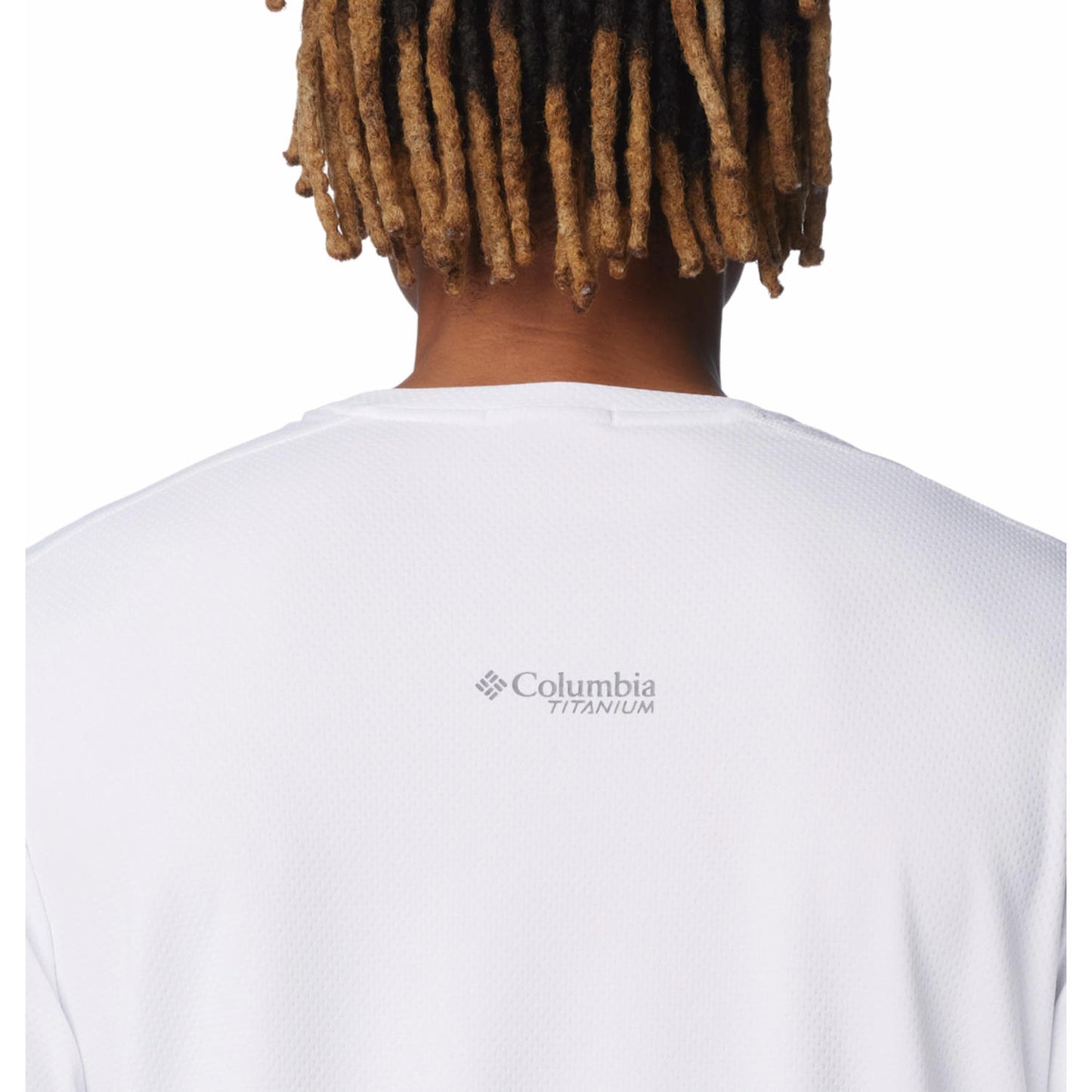 Columbia Mens White Summit Valley Long Sleeve Crew Tshirt