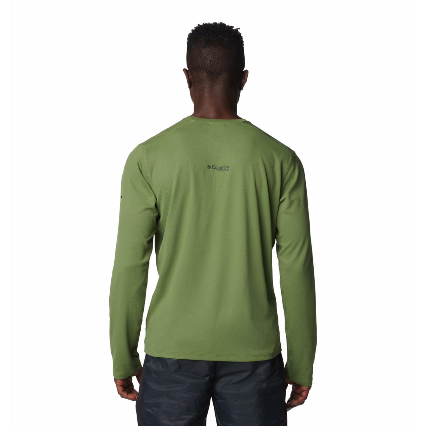 Columbia Mens Green Summit Valley Long Sleeve Crew Tshirt