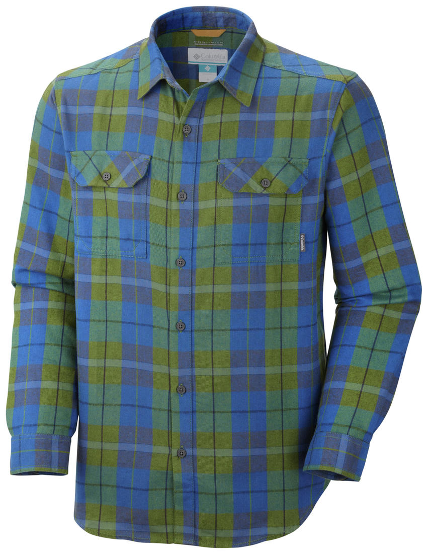 Columbia Men Green Flare Gun Flannel III Long Sleeve Shirt