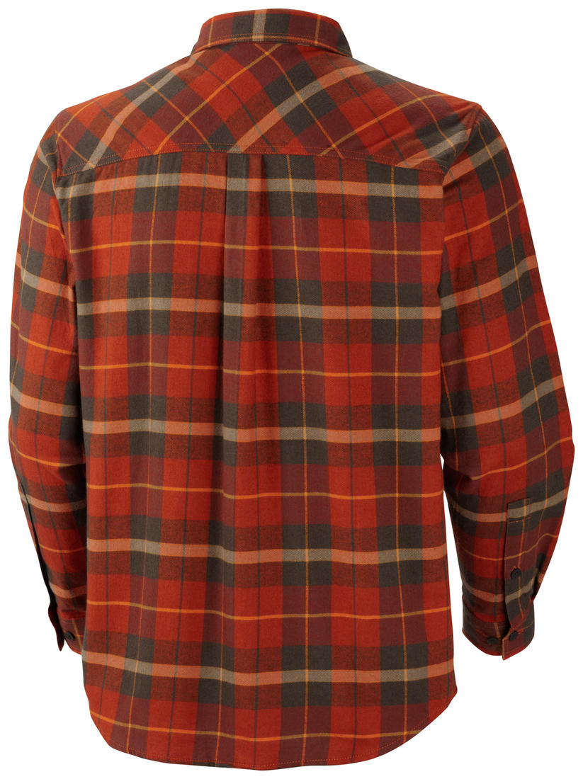 Columbia Men Orange Flare Gun Flannel III Long Sleeve Shirt