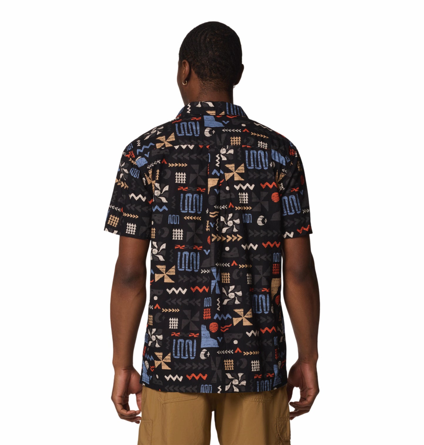Columbia Mens Black Pine Canyon Short Sleeve Shirt