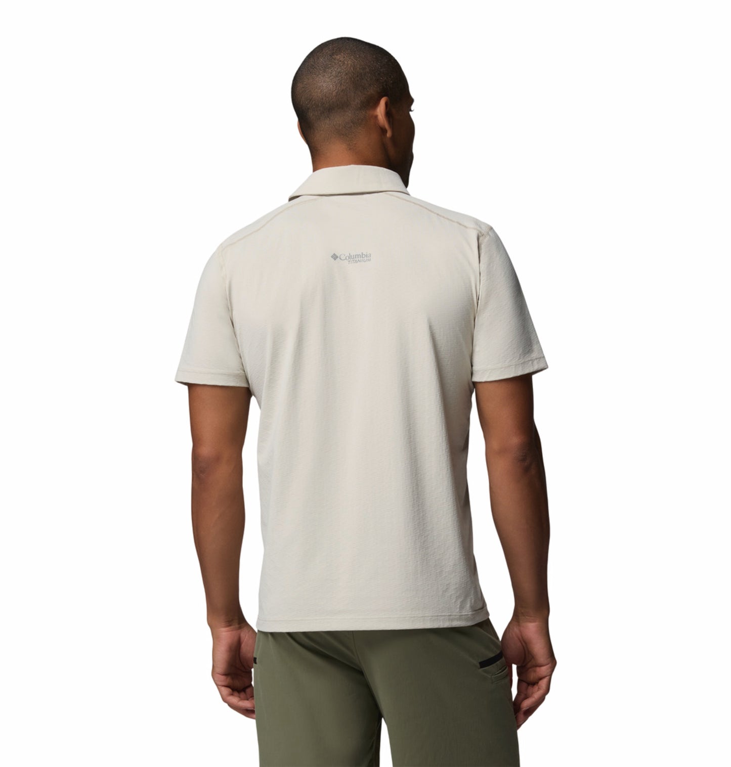 Columbia Men Beige Omni-Freeze Diamond Peak Pro Polo T-Shirt