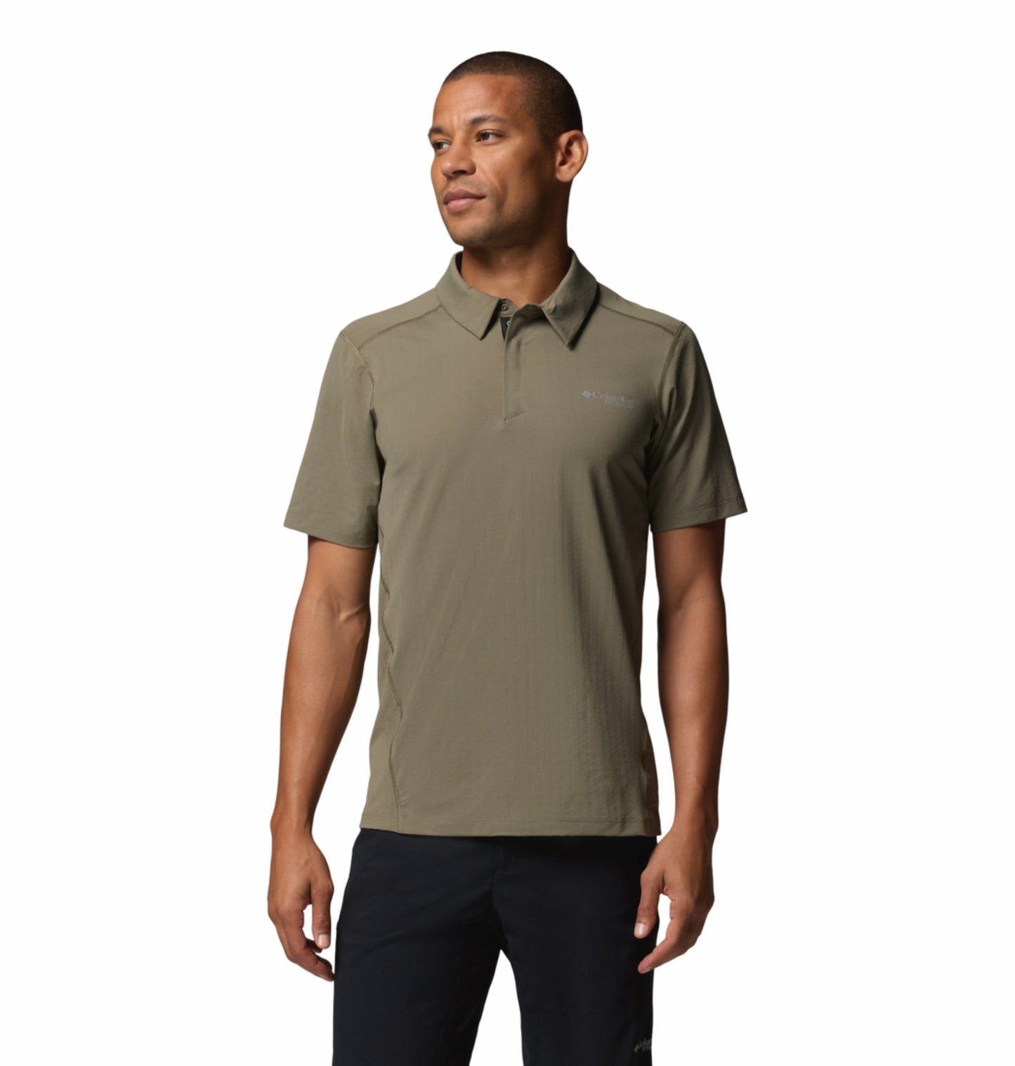 Columbia Men Olive Green Omni-Freeze Diamond Peak Pro Polo Tshirt