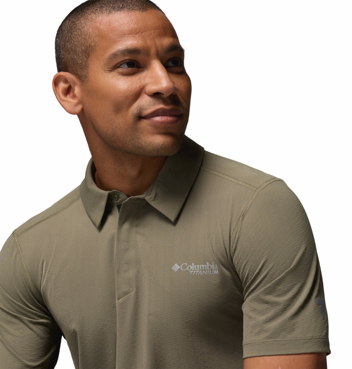Columbia Men Olive Green Omni-Freeze Diamond Peak Pro Polo Tshirt