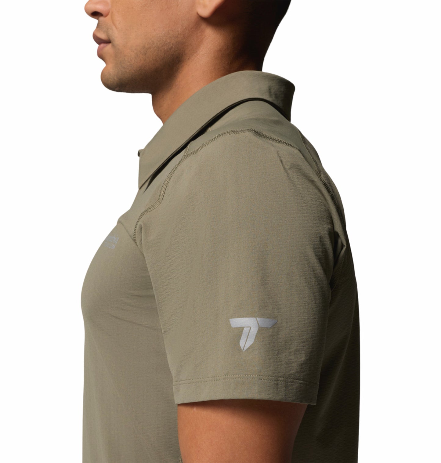 Columbia Men Olive Green Omni-Freeze Diamond Peak Pro Polo Tshirt