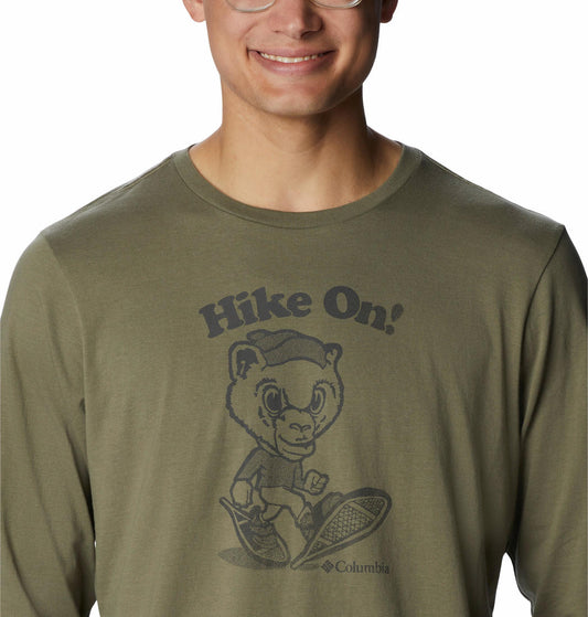 Columbia Men Olive Apres Lifestyle Graphic Long Sleeve T-Shirt