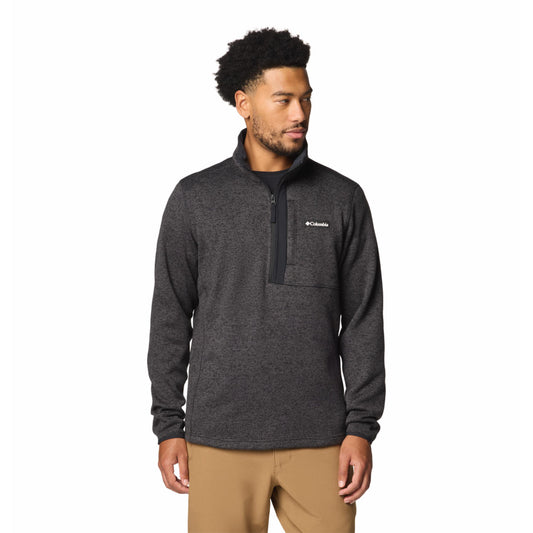 Columbia Mens Black Sweater Weather Half Zip Jacket