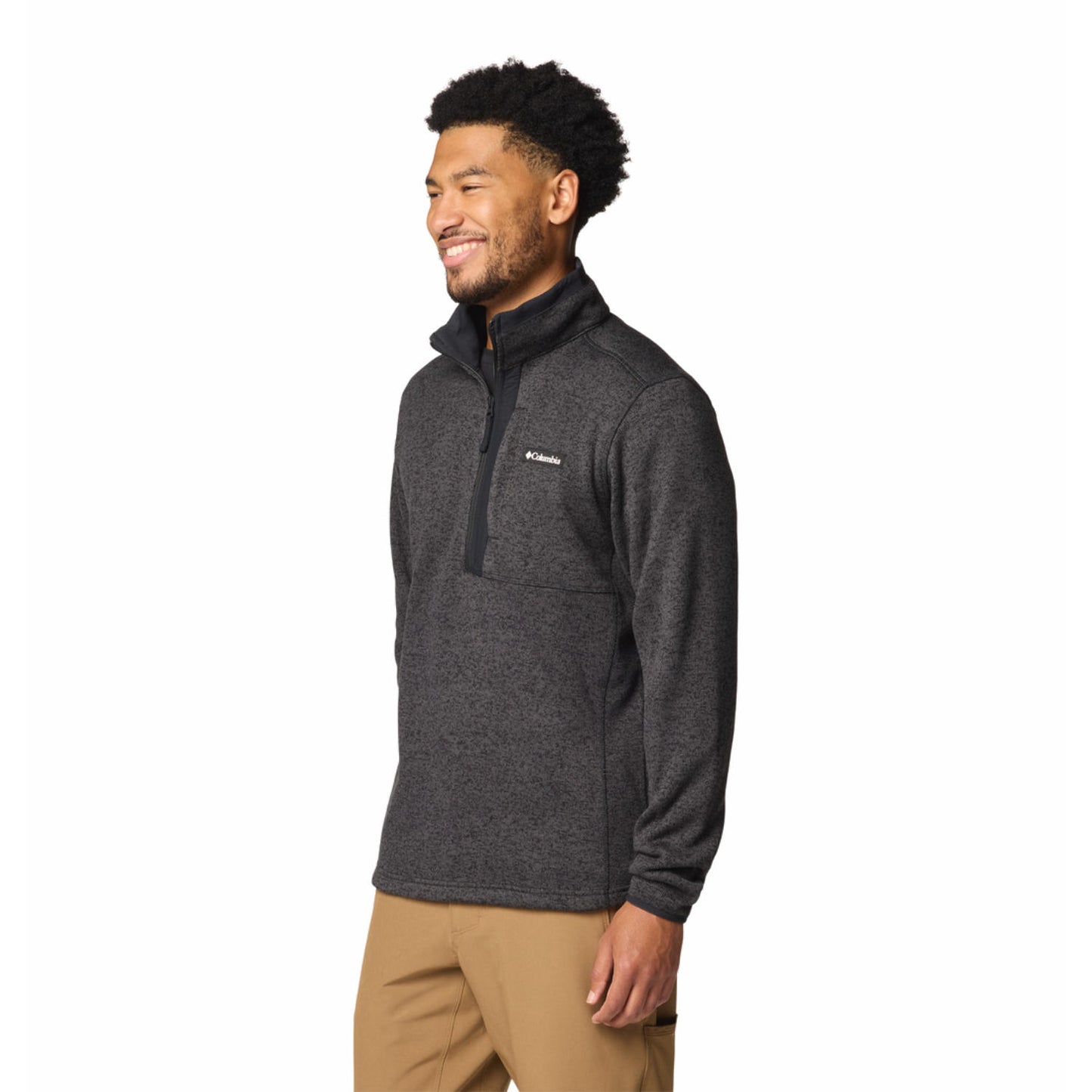 Columbia Mens Black Sweater Weather Half Zip Jacket