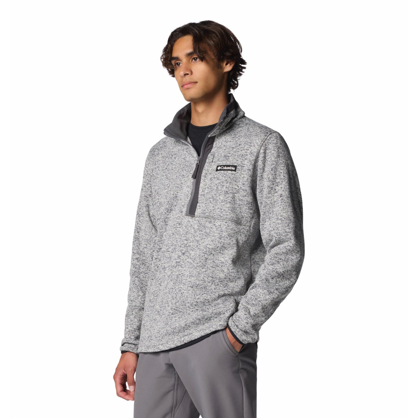 Columbia Mens Grey Sweater Weather Half Zip Jacket