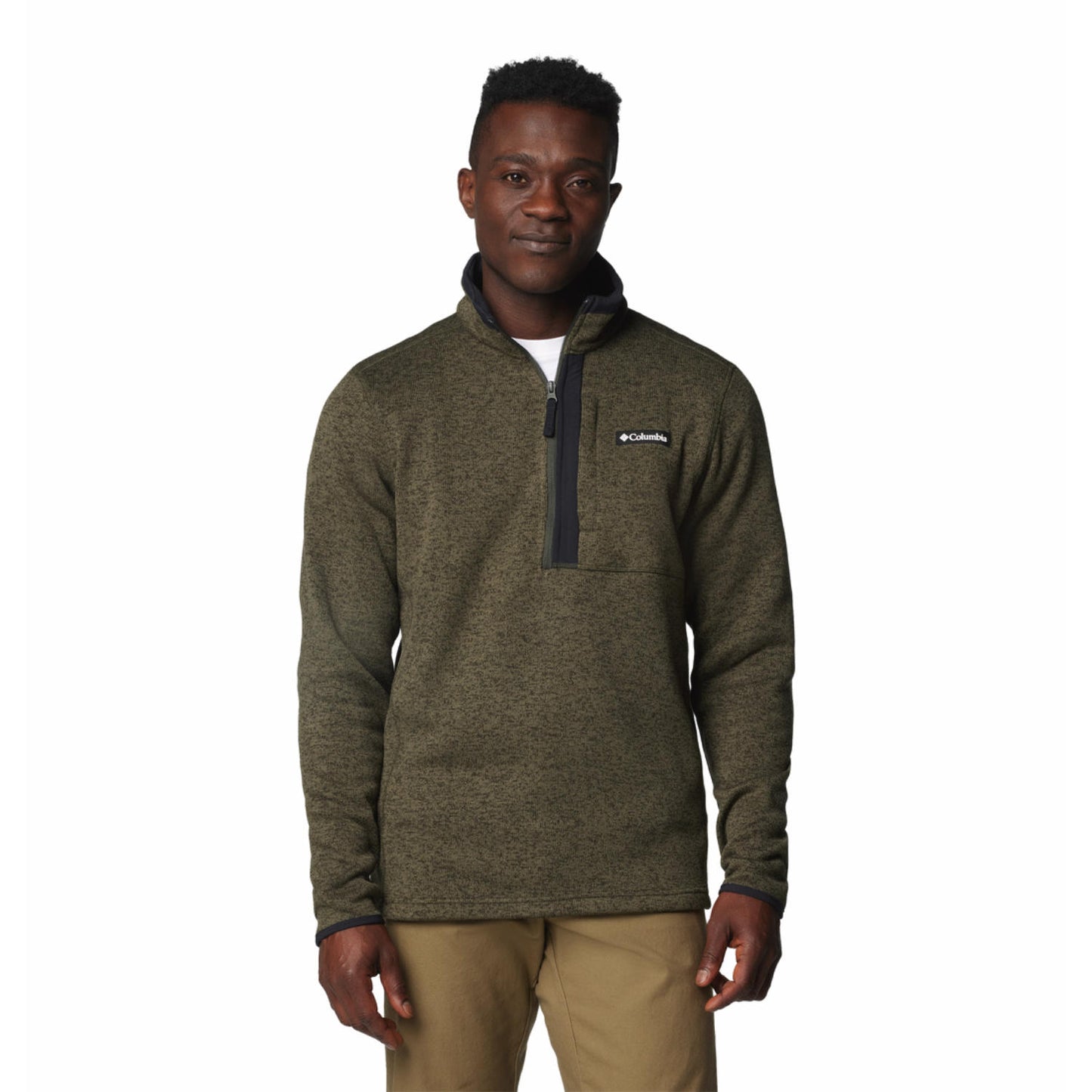 Columbia Mens Green Sweater Weather Half Zip Jacket